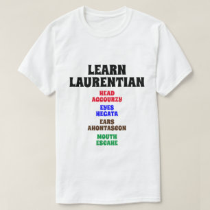 T-shirt Apprendre le laurentien - Tête, Oeil, Oreille, Bou