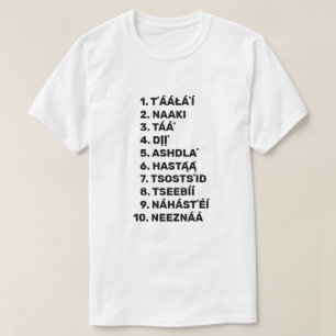 T-shirt Apprendre le Navajo - compter jusqu'à dix