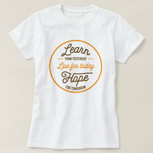 T-shirt Apprendre l'espoir en direct (Design devant)