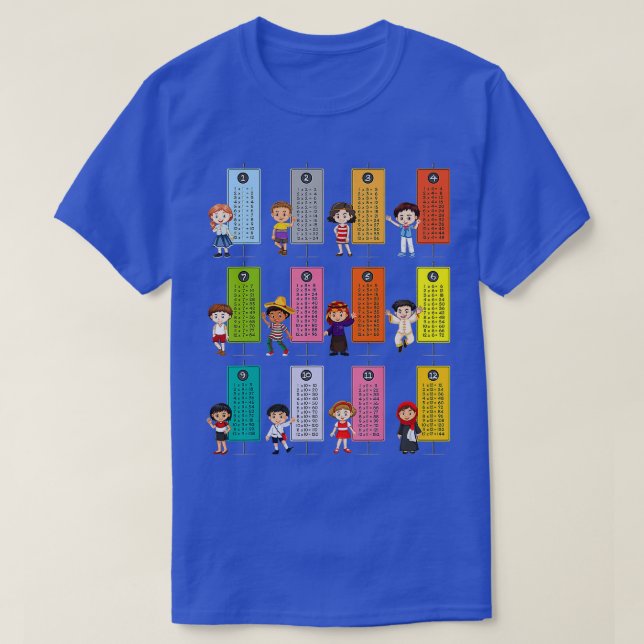 T-shirt Apprendre Multiplication Tableaux Mat Petit Jeu po (Design devant)
