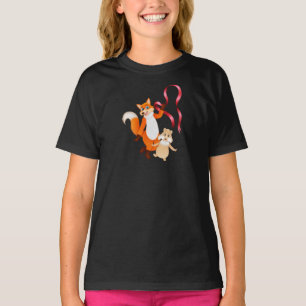 T-shirt Apprenez à Cravate avec le lapin et le collier de