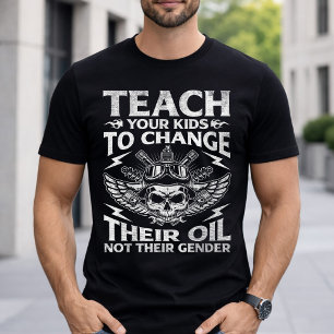 T-shirt Apprenez à vos enfants à changer leur huile Conser