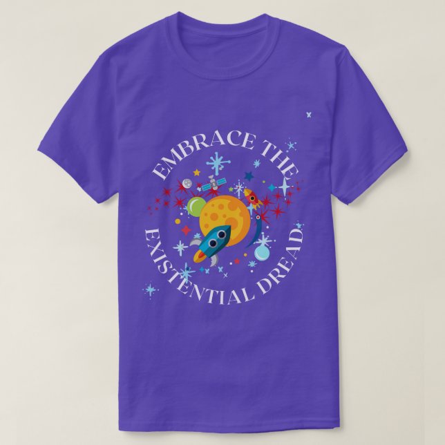 T-shirt Apprenez la crainte existentielle (Design devant)