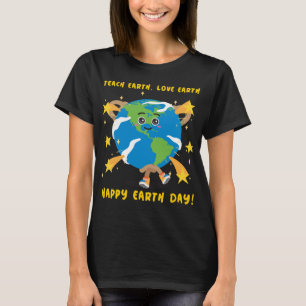 T-shirt Apprenez La Terre, Aimez La Terre, Joyeux Jour des