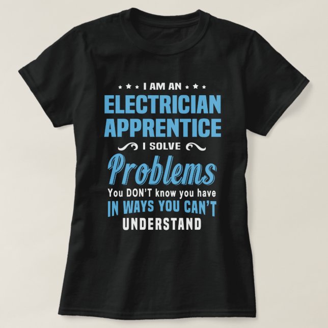 T-shirt Apprenti électricien (Design devant)