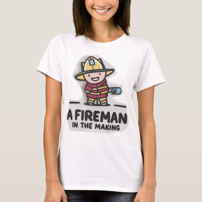 T-shirt Apprenti pompier. Futur pompier  (Devant)