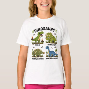 T-shirt Apprentissage des espèces de dinosaures pour les e