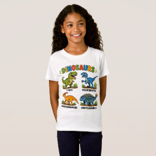 T-Shirt Apprentissage des espèces de dinosaures pour les e