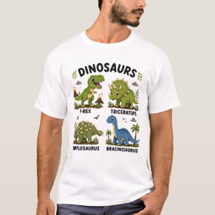 T-shirt Apprentissage des espèces de dinosaures pour les e