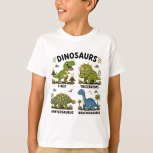 T-shirt Apprentissage des espèces de dinosaures pour les e