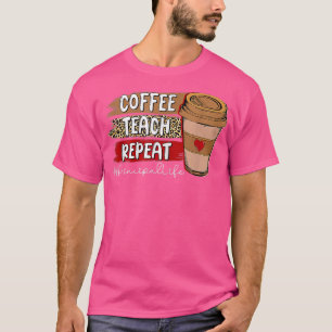 T-shirt Apprentissage du café Répéter Principal Vie Leopar