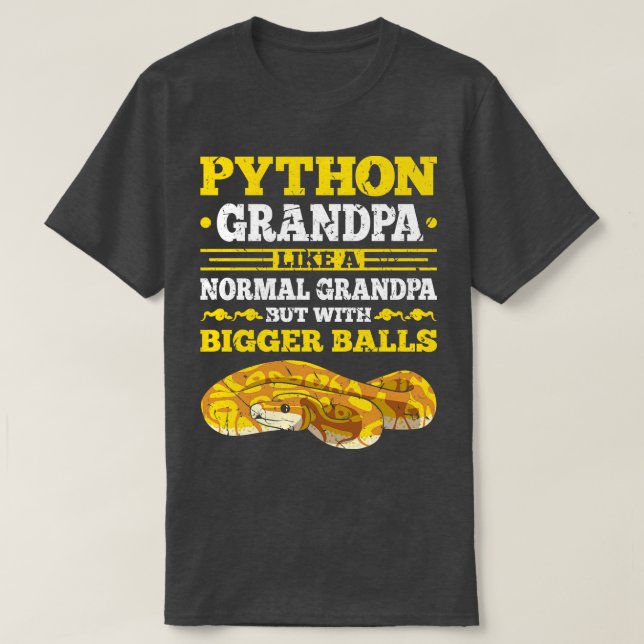 T-shirt Apprentissage du serpent Python (Design devant)