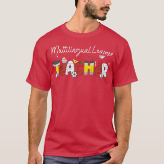 T-shirt Apprentissage multilingue Enseignant Cute Retour À