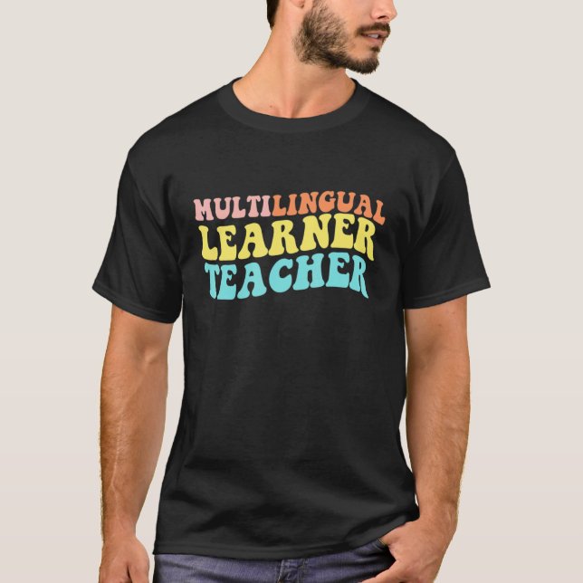 T-shirt Apprentissage multilingue Enseignant Multilingual  (Devant)