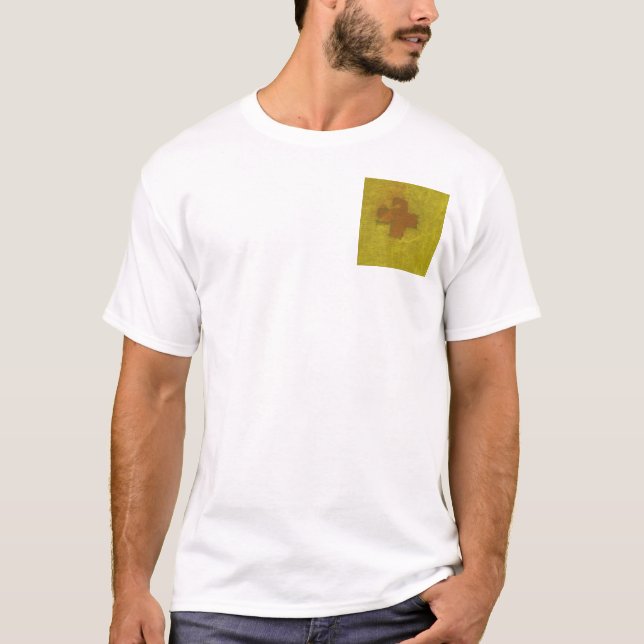T-shirt Appui blanc de pièce en t (Devant)