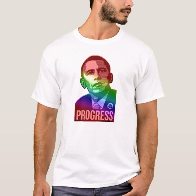 T-shirt Appui d'arc-en-ciel de Barack Obama (Devant)