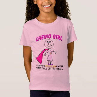 T-Shirt Appui de Cancer d'enfance de fille de chimio