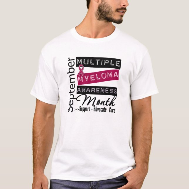 T-shirt Appui de mois de conscience de myélome multiple (Devant)