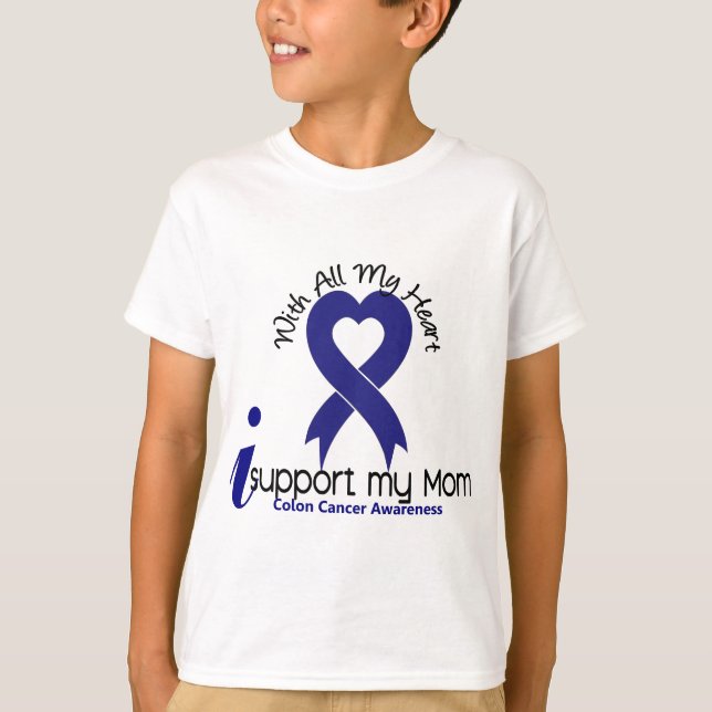 T-shirt Appui du cancer du colon I ma maman (Devant)