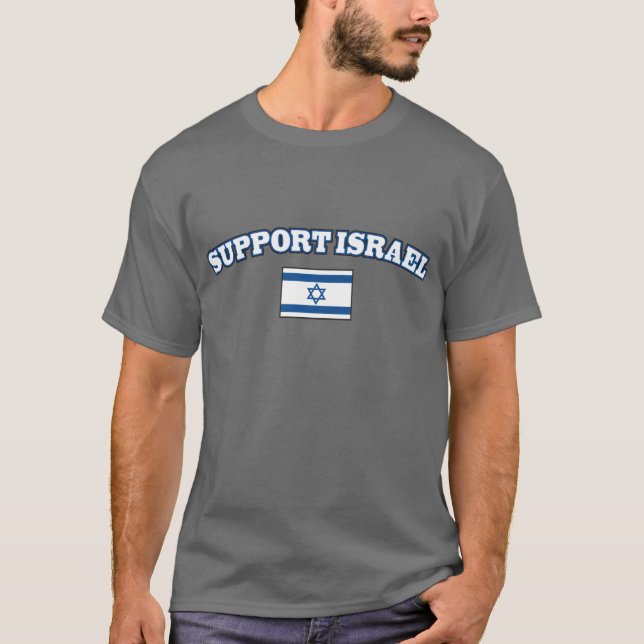 T-shirt Appui Israël avec le drapeau (Devant)