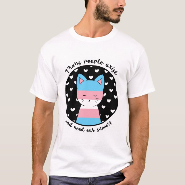 T-shirt Appui Kitty de transsexuel (Devant)