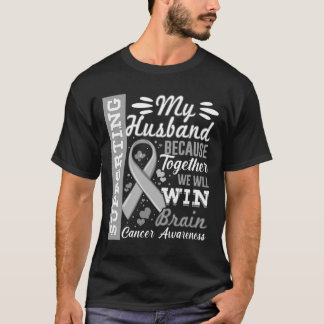 T-shirt Appuyer mon mari - Sensibilisation au cancer du ce