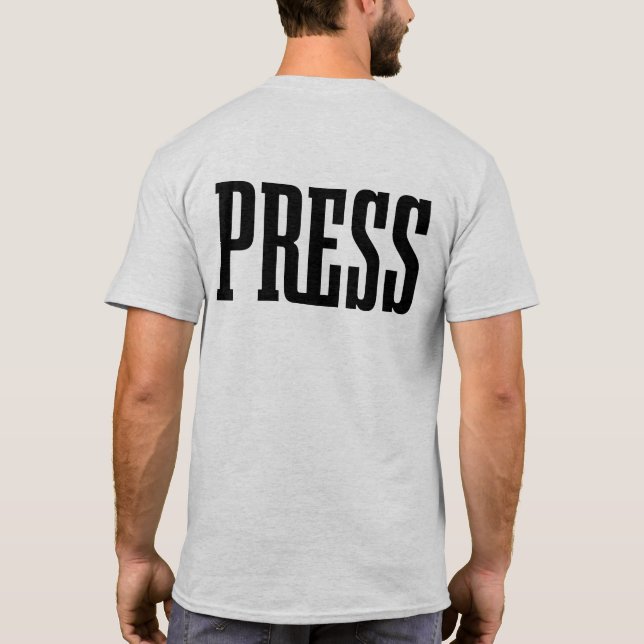T-shirt Appuyer sur deux côtés pour Reporters Journos News (Dos)