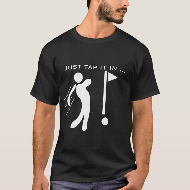 T-shirt Appuyez simplement dessus dans le golf, AMATEUR DE (Devant)