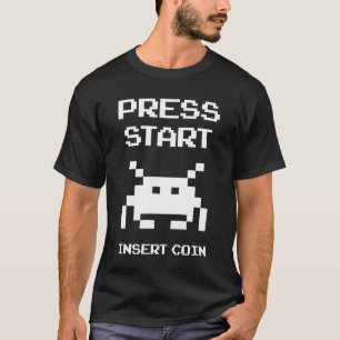T-shirt Appuyez sur Démarrer Insérer une pièce Retro gamer