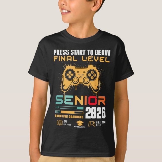 T-shirt Appuyez sur Start pour commencer le niveau final S (Devant)