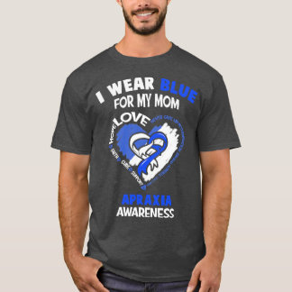 T-shirt Apraxia Sensibilisation Je Porte Du Bleu Pour Ma M