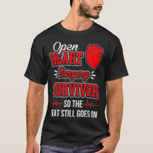 T-shirt Après - Chirurgie cardiaque Survivor Beat se met e