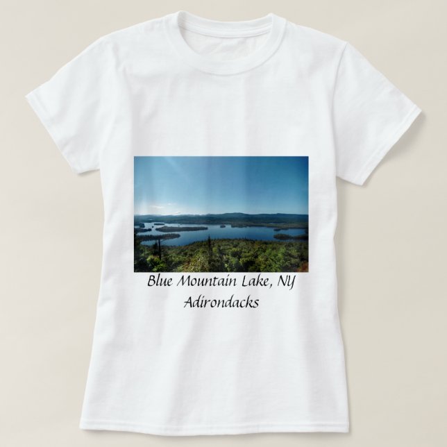 T-shirt Après-midi en montagne bleue (Design devant)