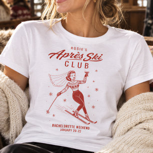T-shirt Après Ski Enterrement de Vie de Jeune Fille Rouge
