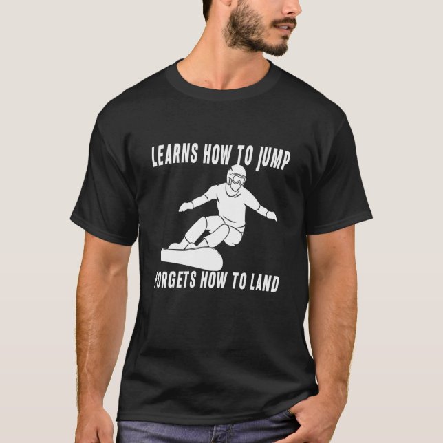 T-shirt Apres Ski Party meme Mountain Snowboarder Sn (Devant)