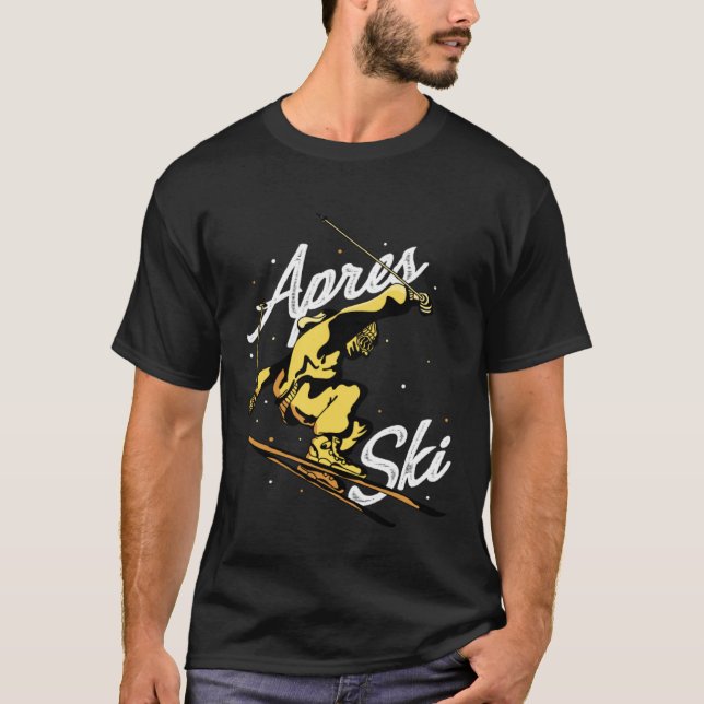 T-shirt Apres Ski Party Skiing Ski Mountains  Ski Rider  1 (Devant)