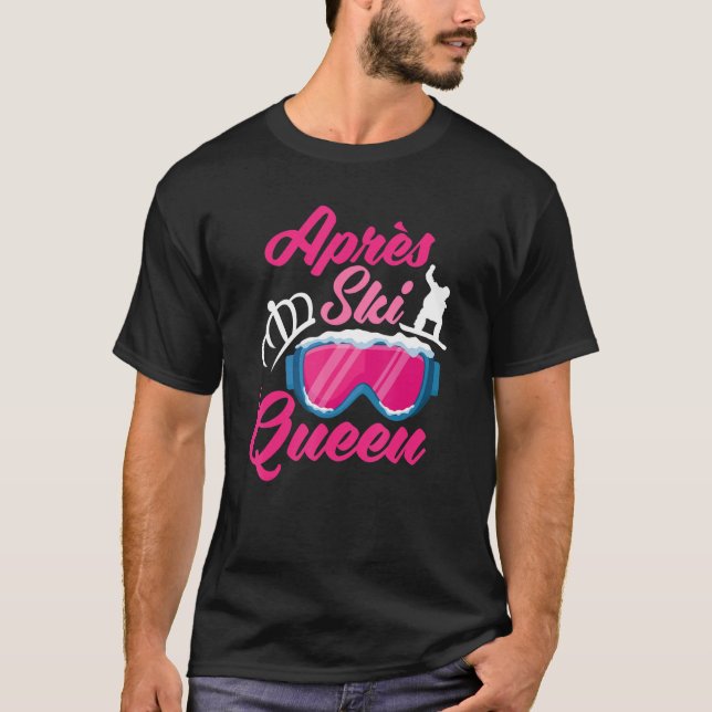 T-shirt Après ski Queen Skier Snowboard (Devant)