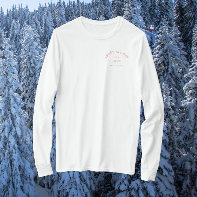 T-shirt Après Toute La Journée Icy Pink Bachelorette Ski C (Créateur téléchargé)