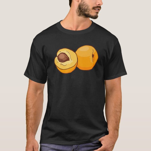 T-shirt Apricot Fruit Food Vegetarian Vegetarian (Devant)