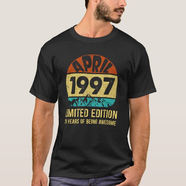 T-shirt April 1997 Limited Edition 25th Birthday 25 Years  (Devant)