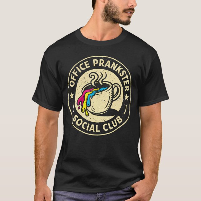T-shirt April Fool Office Prankster Social Club Retro (Devant)
