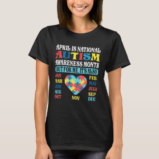 T-shirt April is National Autism Awareness Month Kids Boy 