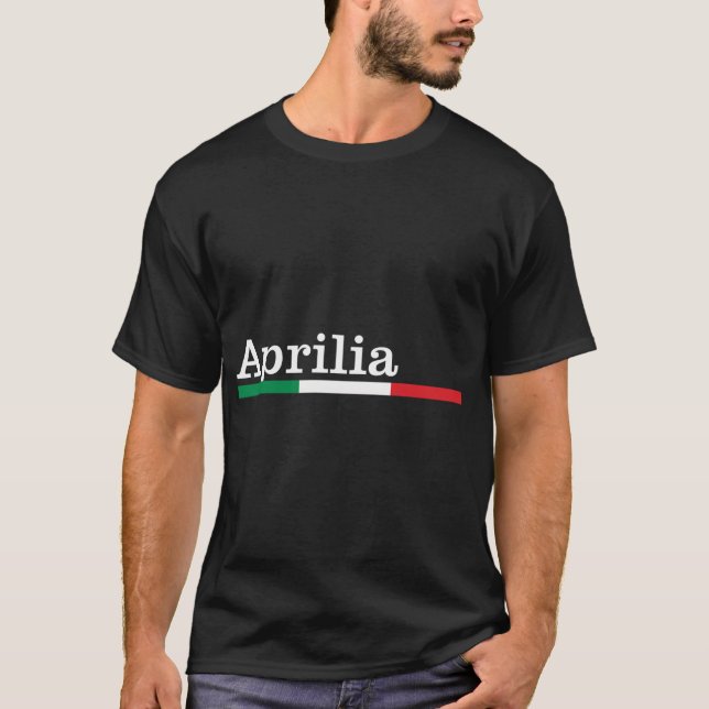 T-shirt Aprilia Cittã Italiana Bandiera Italia Maglietta (Devant)