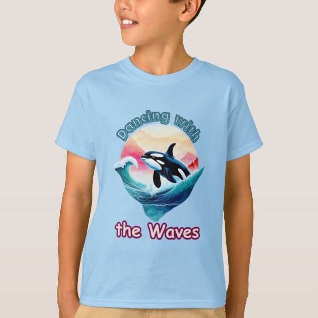 T-shirt Aqua Burst : Joyeuse baleine tueuse (Devant)