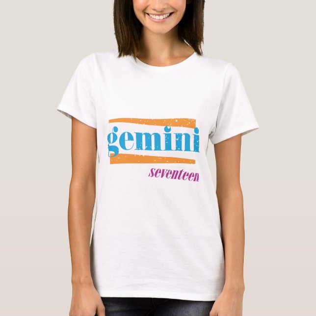 T-shirt Aqua de Gémeaux (Devant)