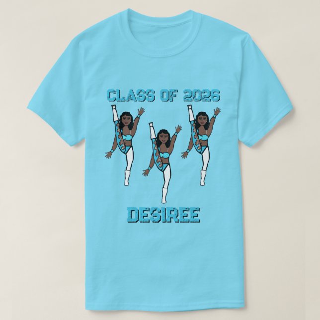 T-shirt Aqua Swirl #1 (Design devant)