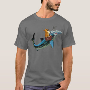 T-shirt Aquadog Corgi monte la chemise Hammerhead Shark de