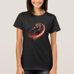 T-shirt Aquaman Black Manta Red Swipe Graphic