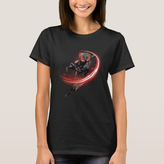 T-shirt Aquaman | Black Manta Red Swipe Graphic (Devant)