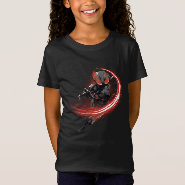 T-Shirt Aquaman | Black Manta Red Swipe Graphic (Devant)